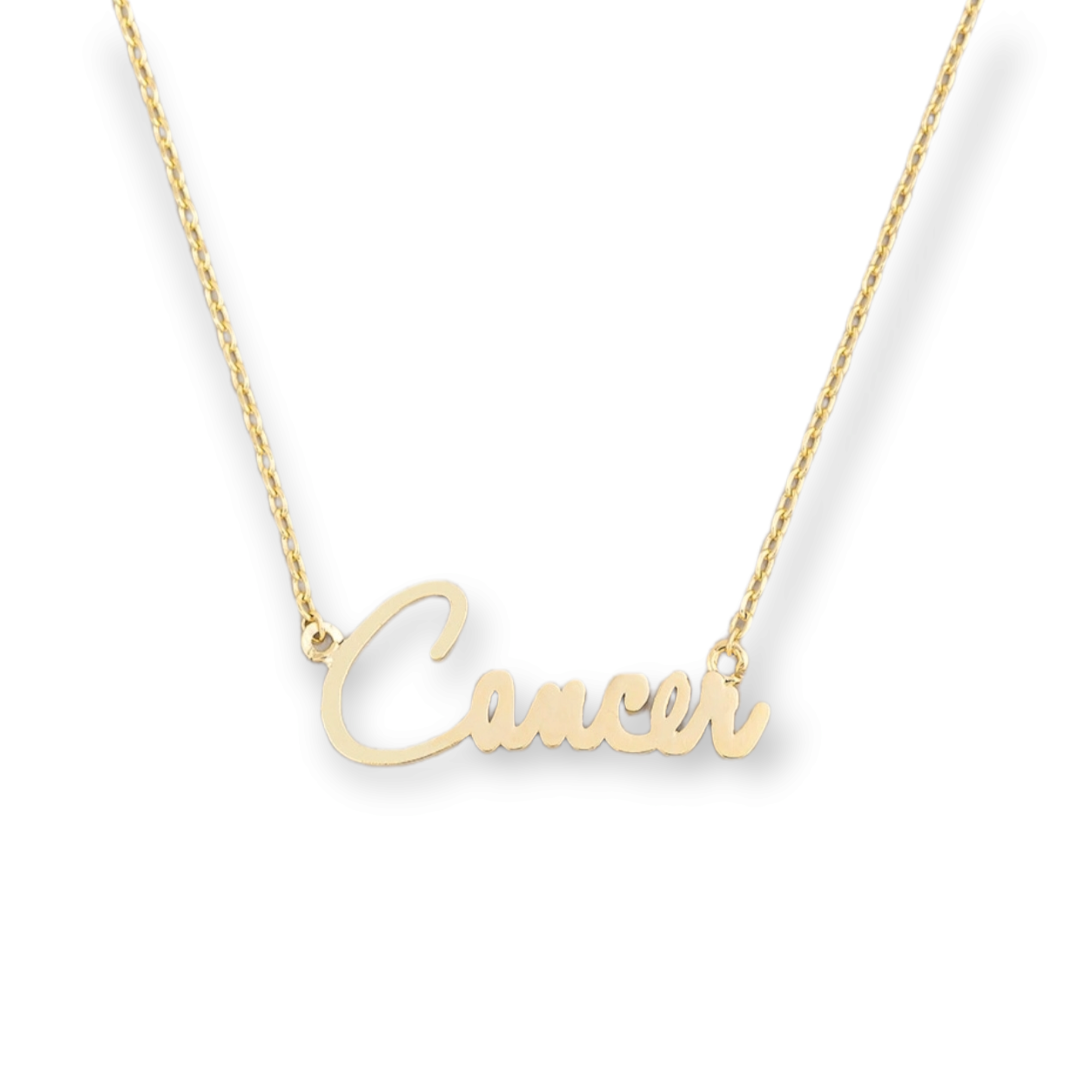 Handwritten Script Gemini Zodiac Necklace cancer