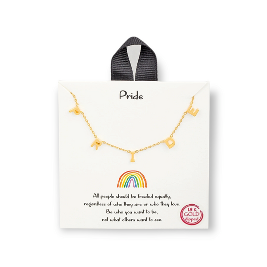 Gold Dipped Pride Station Necklace gold