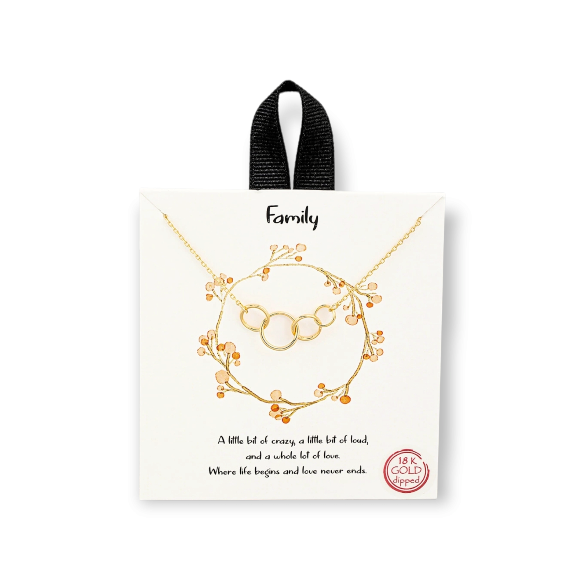 Dainty Ring Link Pendant Necklace gold