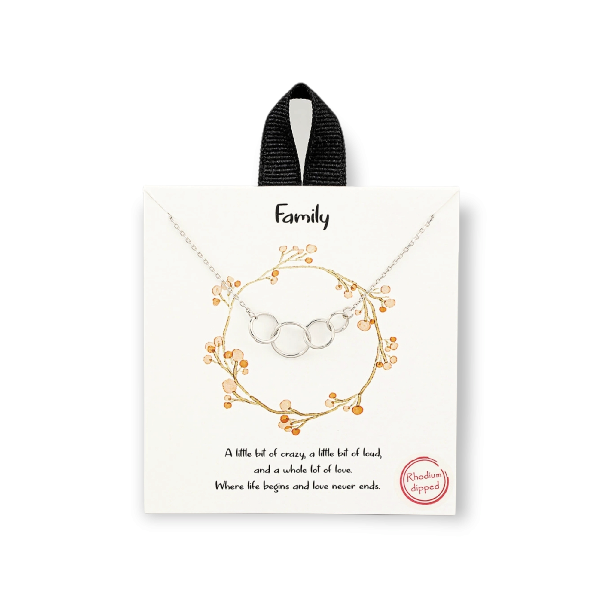 Dainty Ring Link Pendant Necklace silver