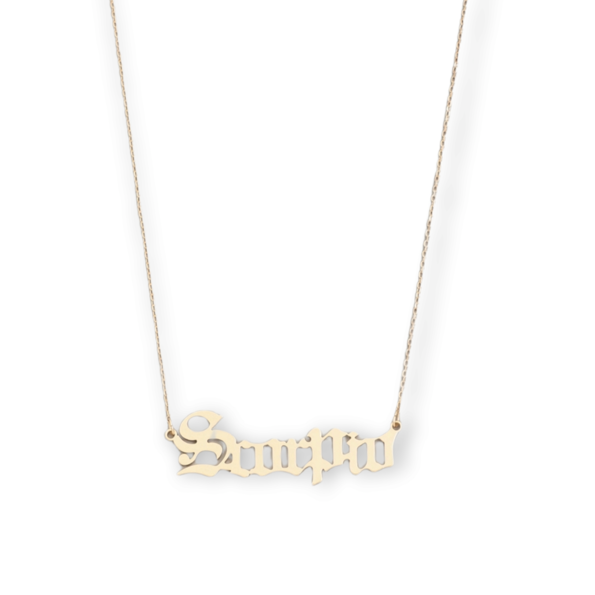 Scorpio Brass Script Zodiac Constellation Necklace scorpio