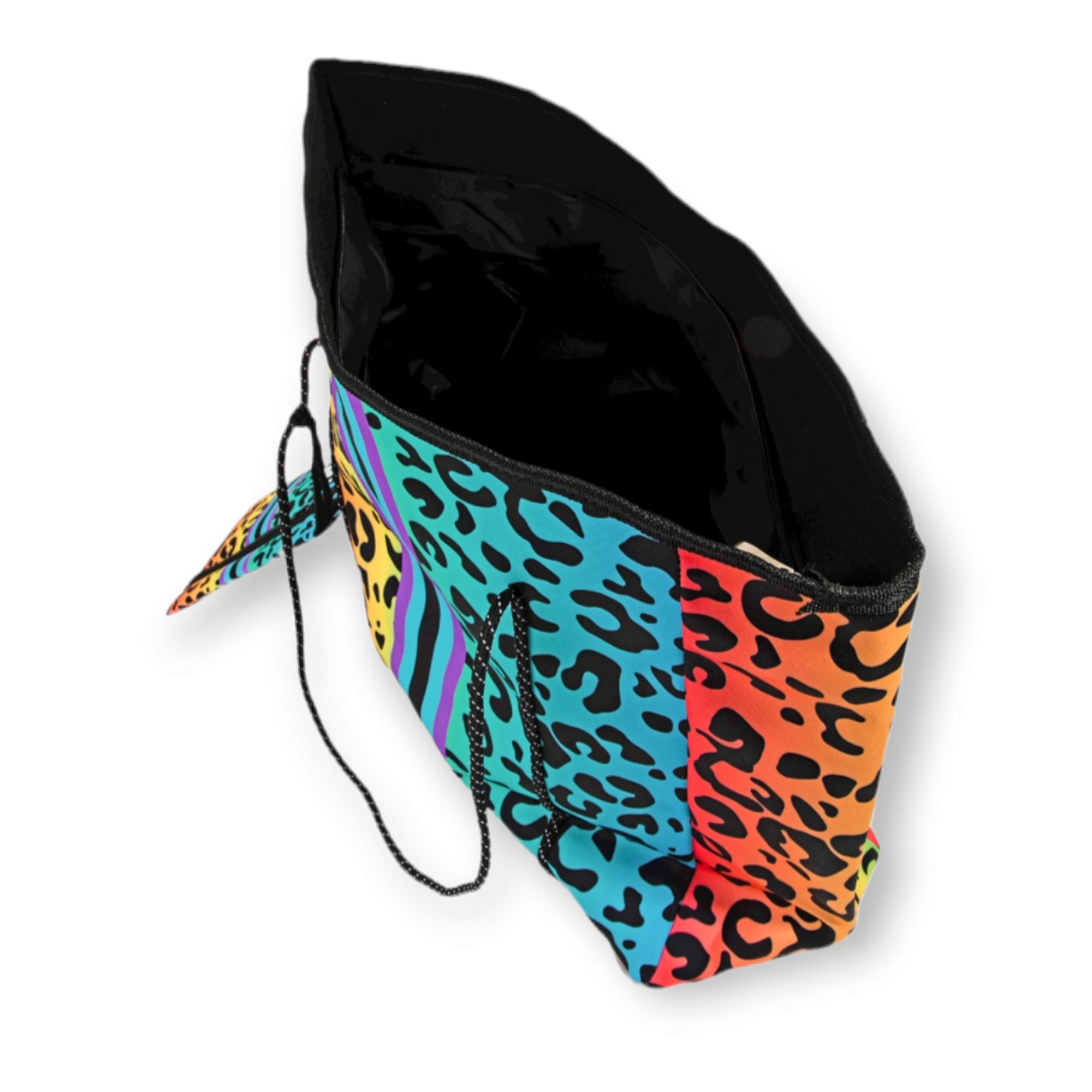 Colorful Striped Leopard Print Tote Bag 3
