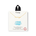 Handwritten Courage Pendant Necklace 18k Gold Dipped.