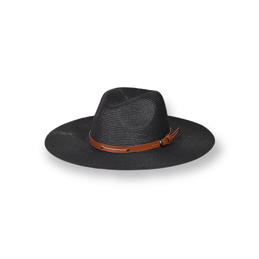 Woven Buckle Band Fedora Hat