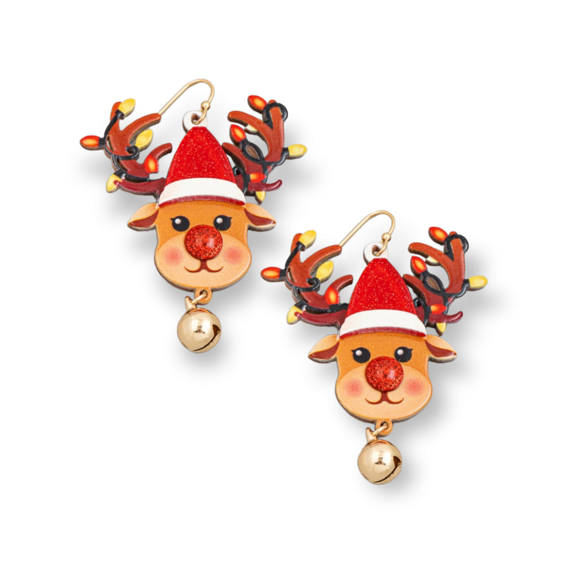 Rudolf Reindeer Christmas Earrings