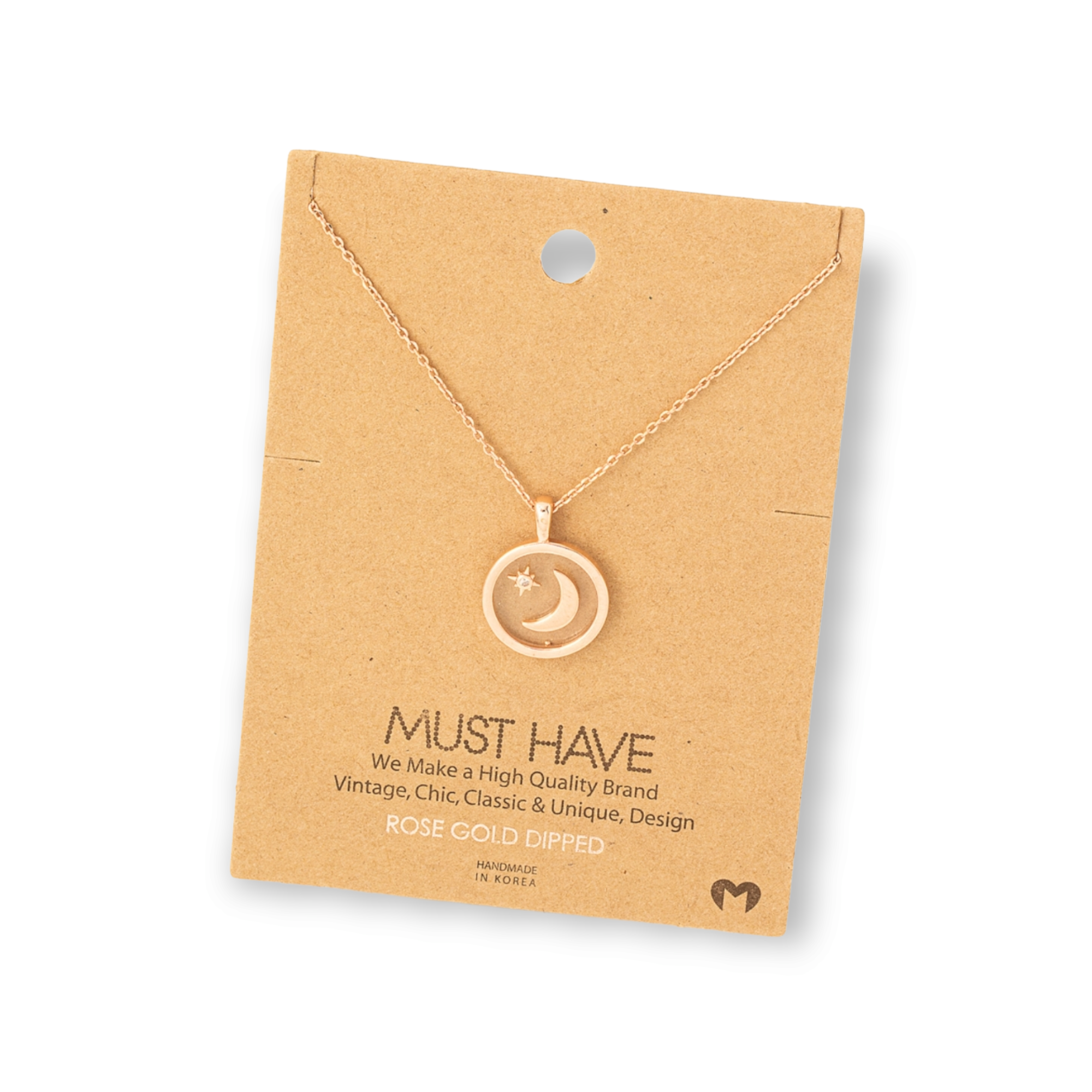 Star Moon Coin Pendant Necklace