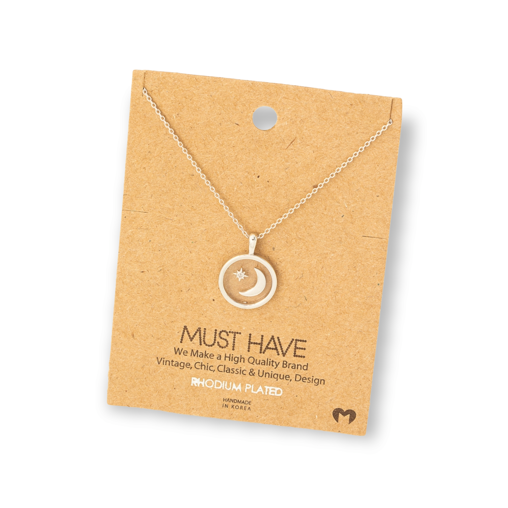 Star Moon Coin Pendant Necklace