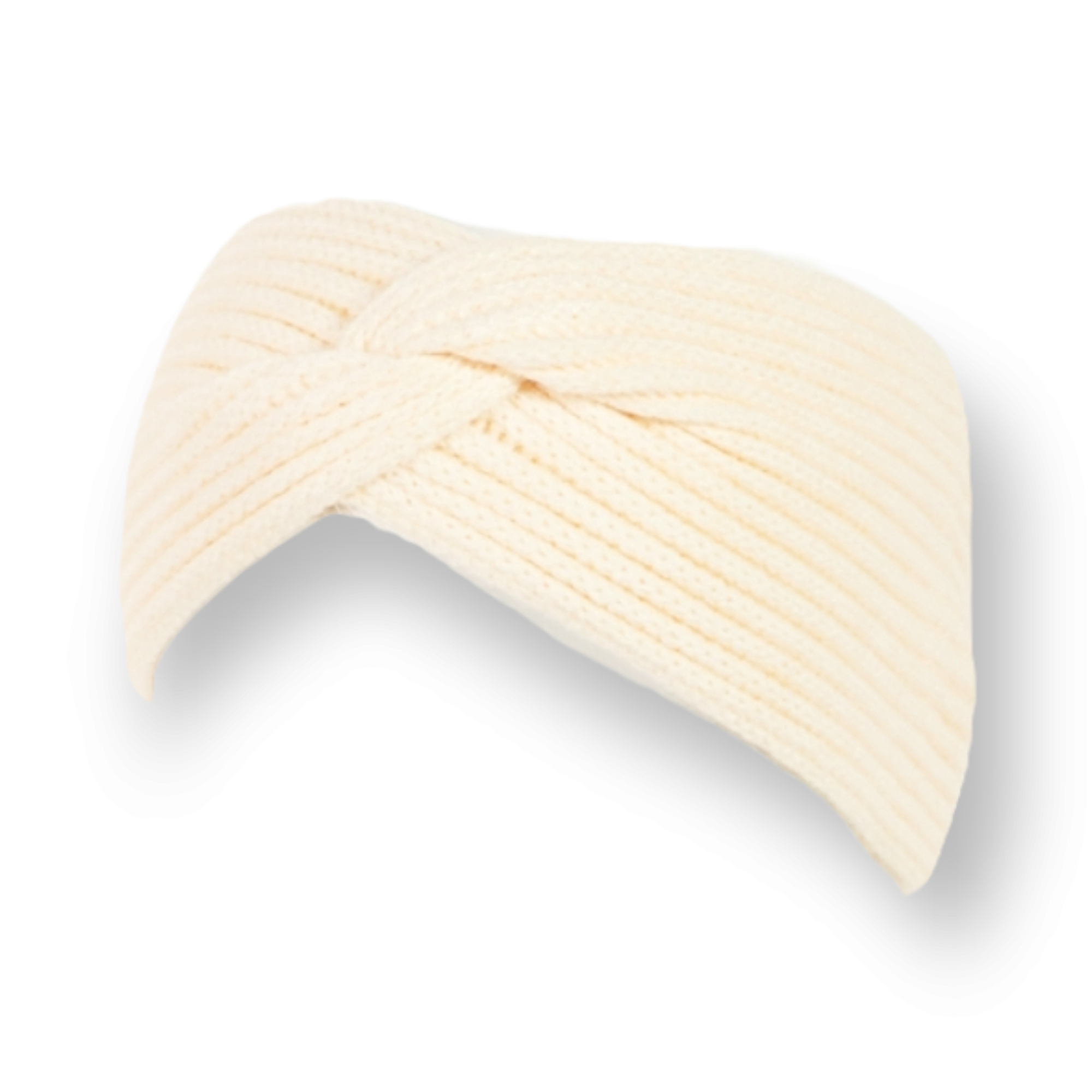 Knit Twist Stretchy Headband cream