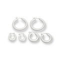 Tube Latch Hoop Earrings Set
