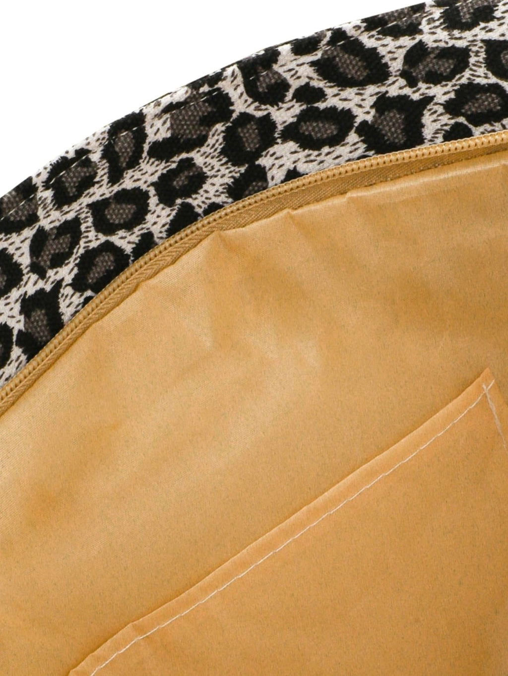 Grey Leopard Beach Tote handbag grey interior