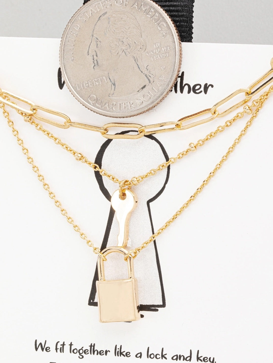 Lock and Key Multi-Layer Necklace 2