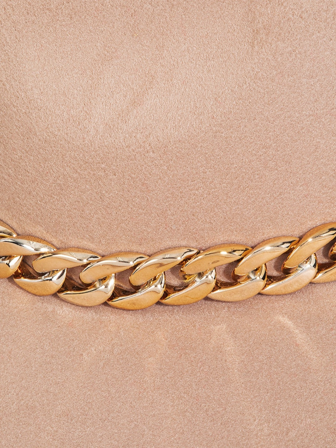 Tan Chain Link Strap Western Fashion Hat