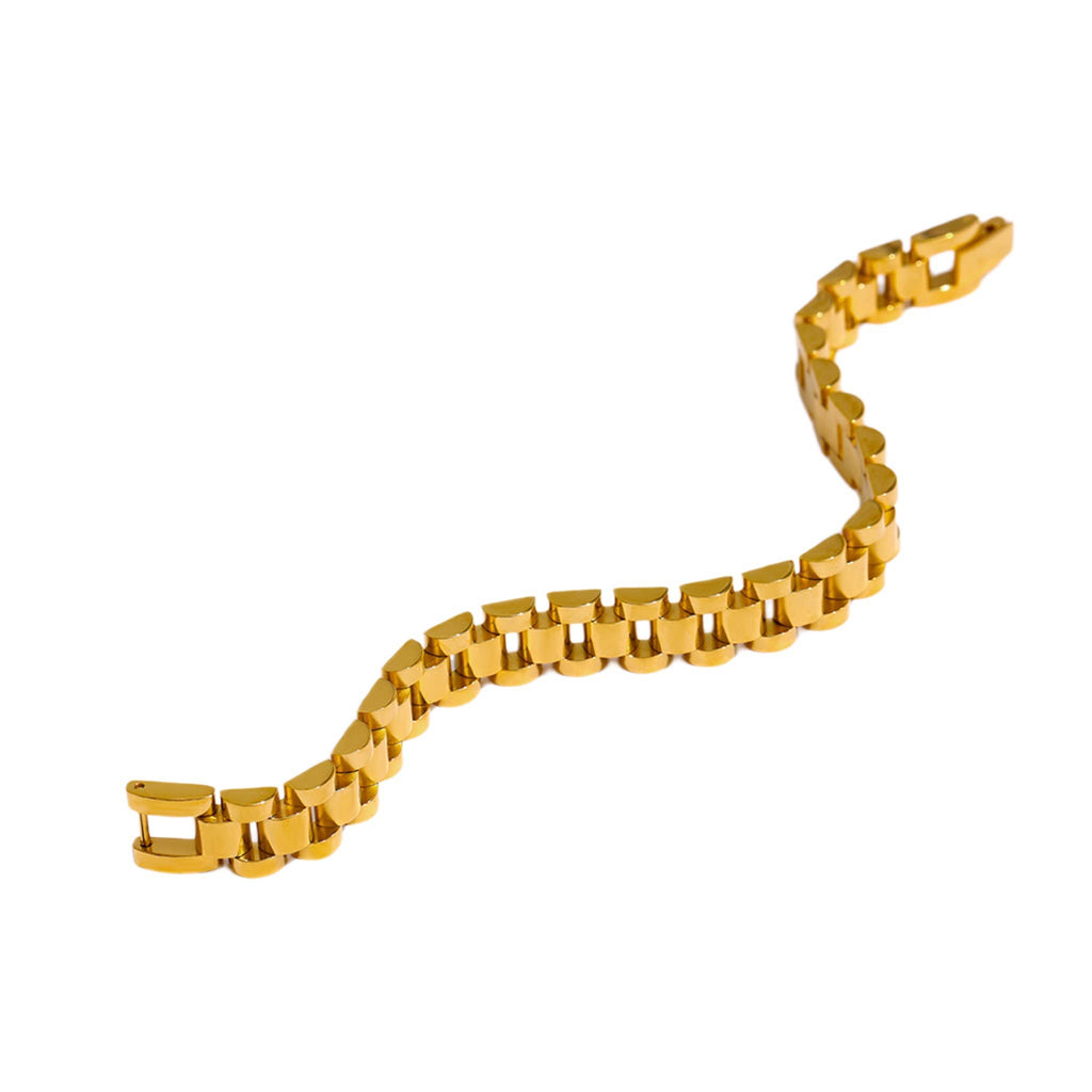 Victoria Gold Link Plated Bracelet (Lifetime Warranty)