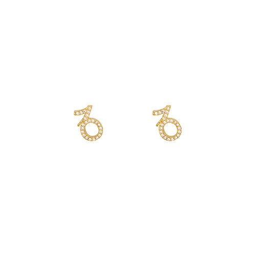 Zodiac Sign Constellation Earring capricorn gold