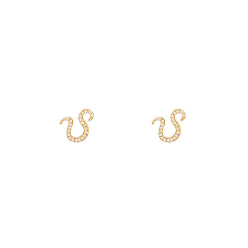 Zodiac Sign Constellation Earring leo gold