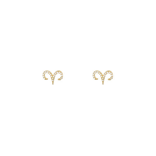 Zodiac Sign Constellation Earring aries gold