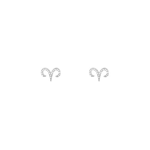 Zodiac Sign Constellation Earring aries silver