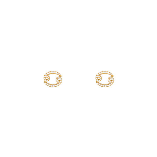 Zodiac Sign Constellation Earring cancer gold