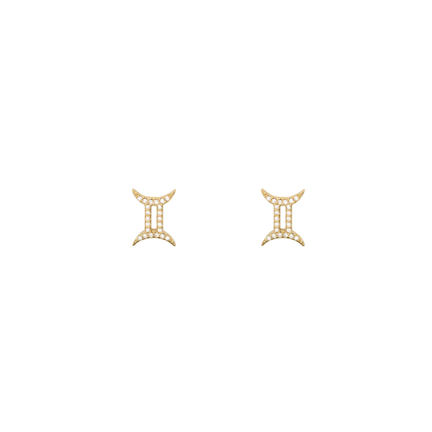 Zodiac Sign Constellation Earring gemini gold