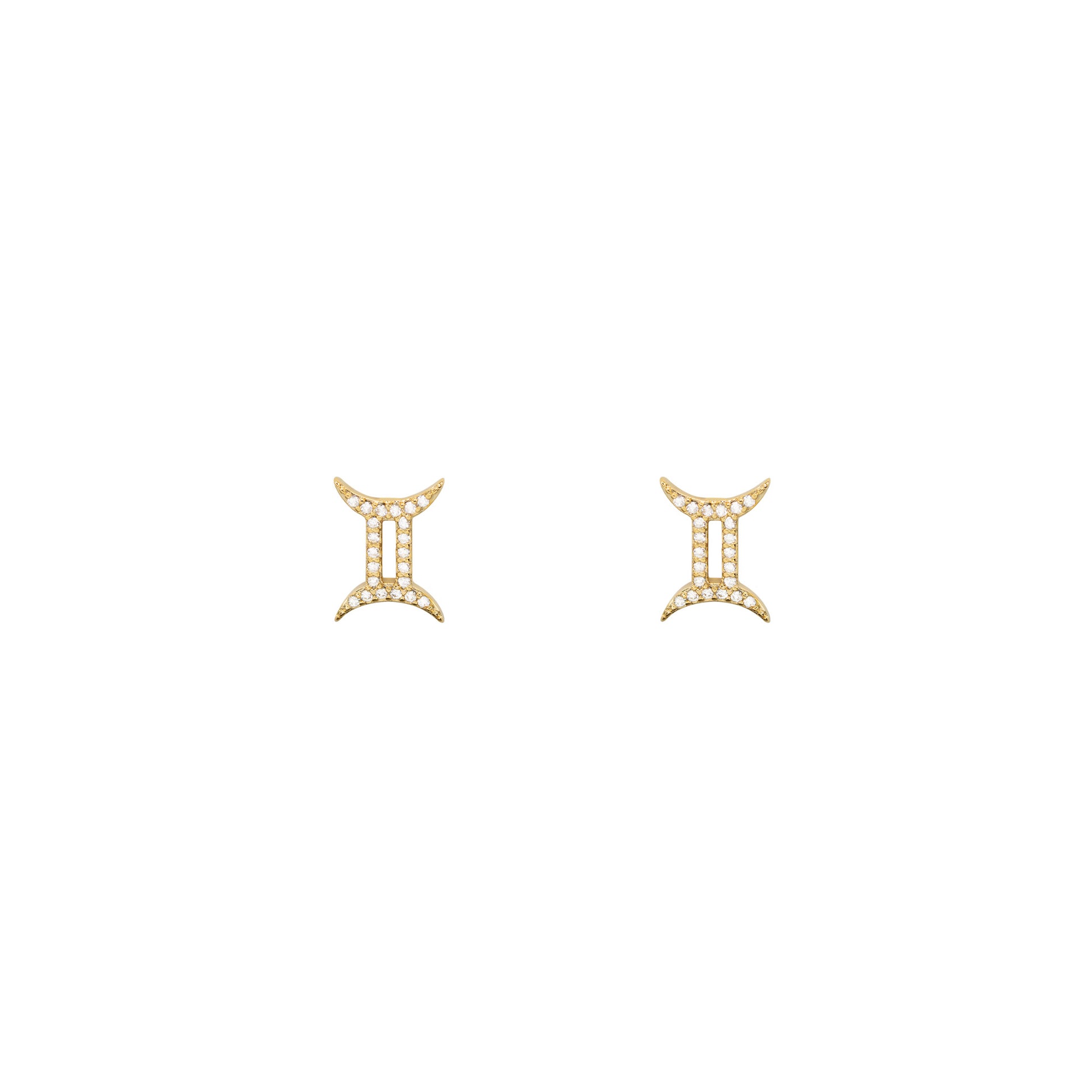 Zodiac Sign Constellation Earring gemini gold