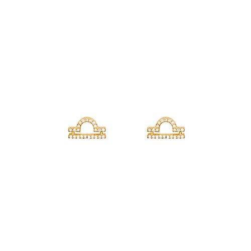 Zodiac Sign Constellation Earring libra gold