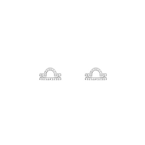 Zodiac Sign Constellation Earring libra silver