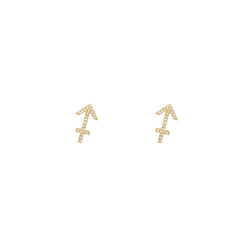 Zodiac Sign Constellation Earring sagittarius gold