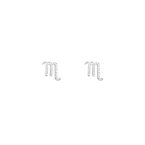Zodiac Sign Constellation Earring scorpio silver