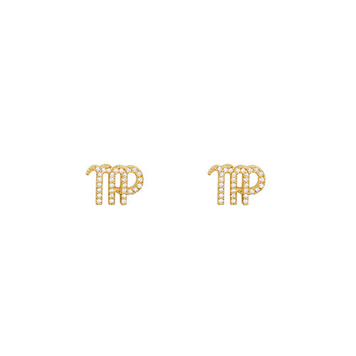 Zodiac Sign Constellation Earring virgo gold