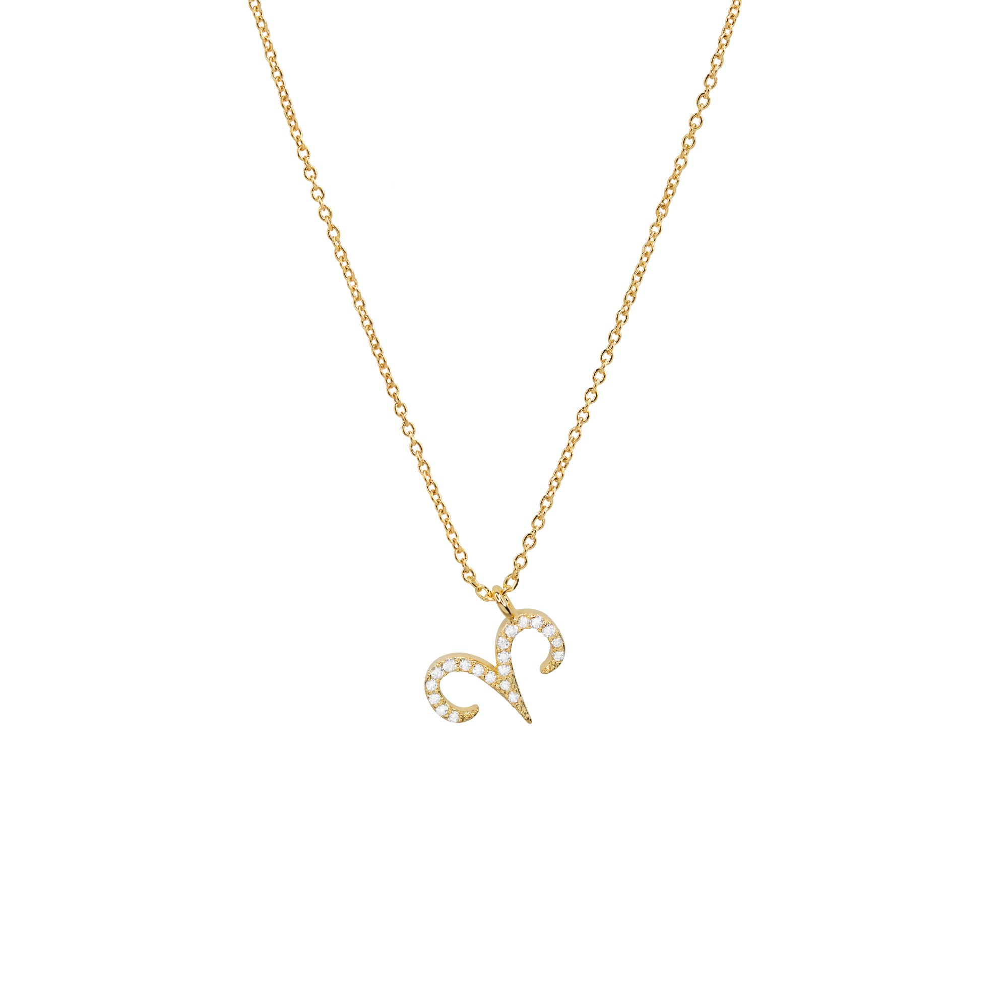 Zodiac Sign Constellation Necklace aries gold