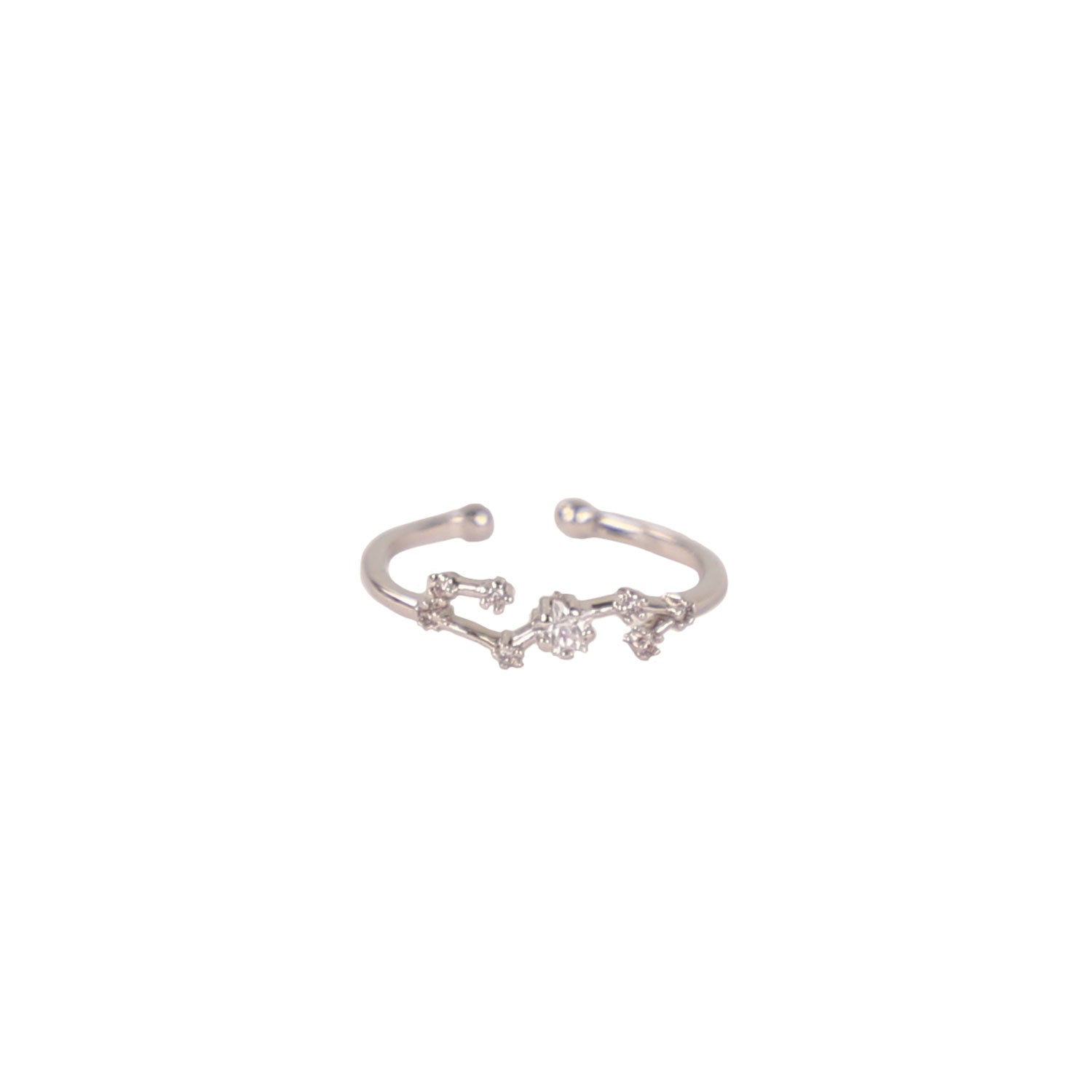 Zodiac Star Constellation Adjustable Ring scorpio silver