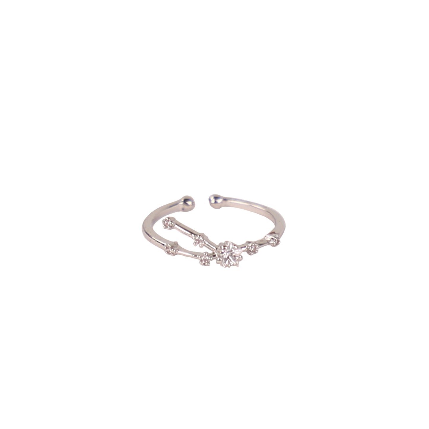 Zodiac Star Constellation Adjustable Ring taurus silver