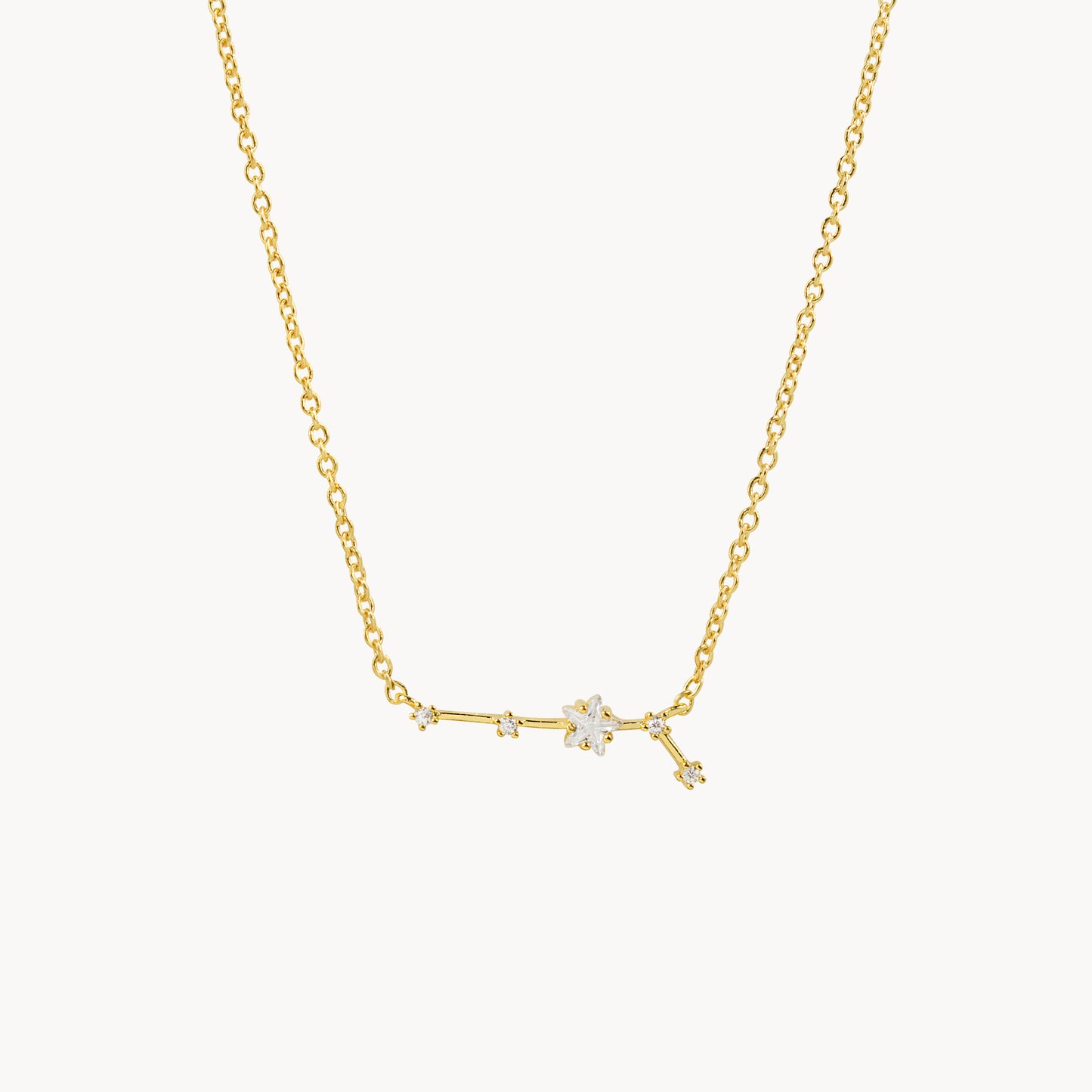 Zodiac Star Constellation Necklace aries gold