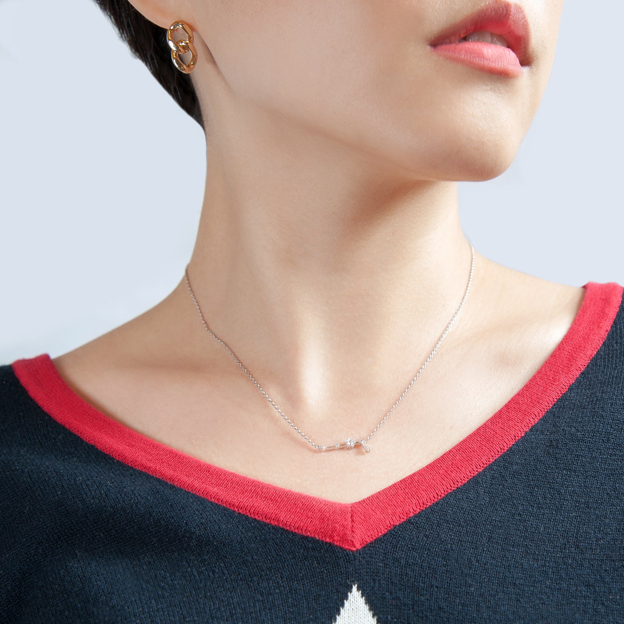 Zodiac Star Constellation Necklace aries silver 2