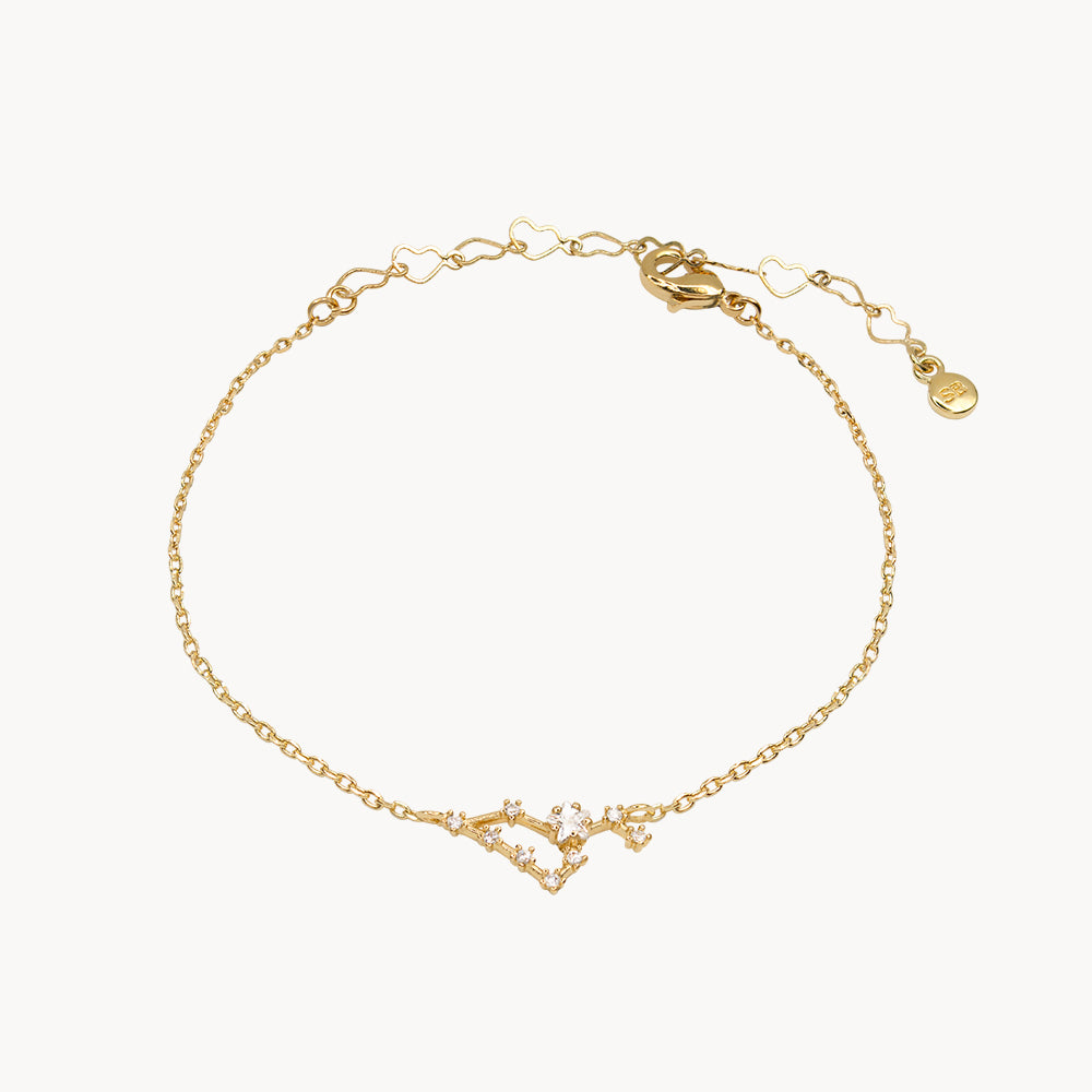 Zodiac Star Constellation Bracelet leo gold