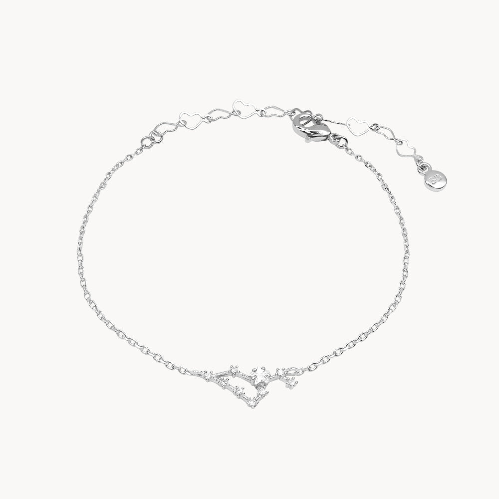 Zodiac Star Constellation Bracelet leo silver