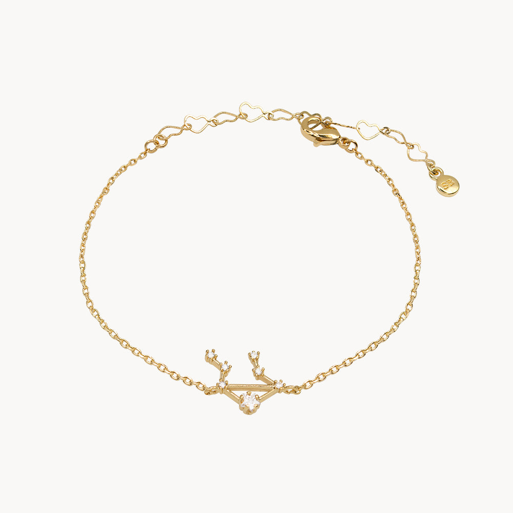 Zodiac Star Constellation Bracelet libra gold