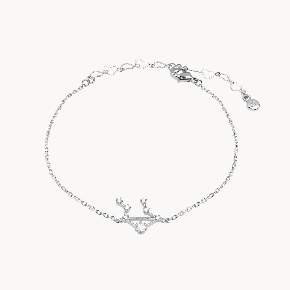 Zodiac Star Constellation Bracelet libra silver