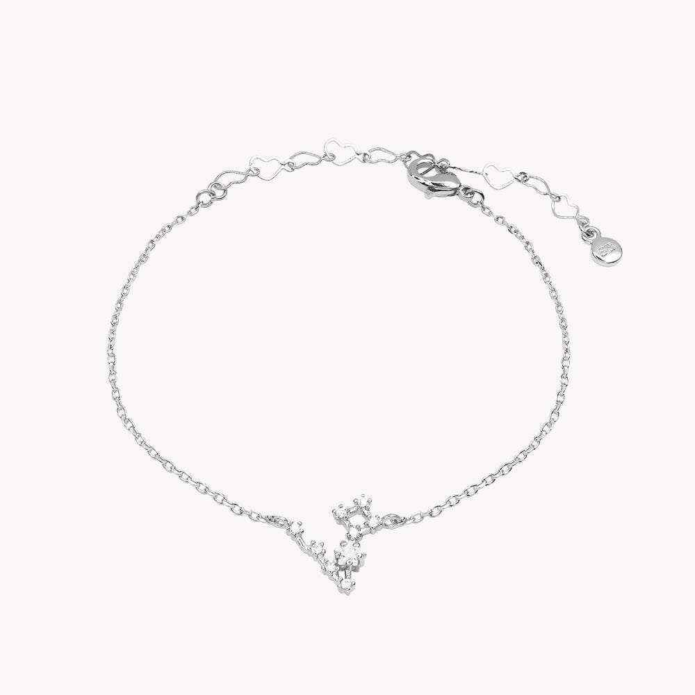 Zodiac Star Constellation Bracelet pisces silver