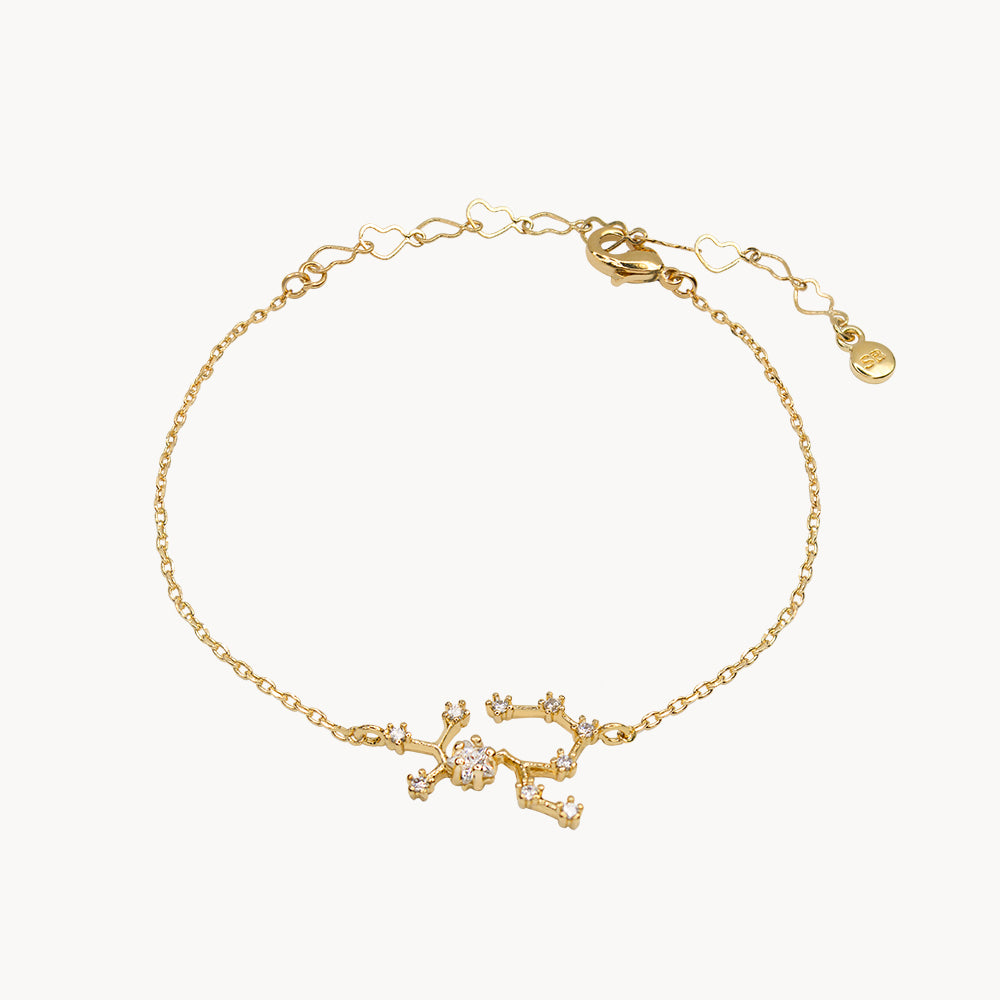 Zodiac Star Constellation Bracelet sagittarius gold
