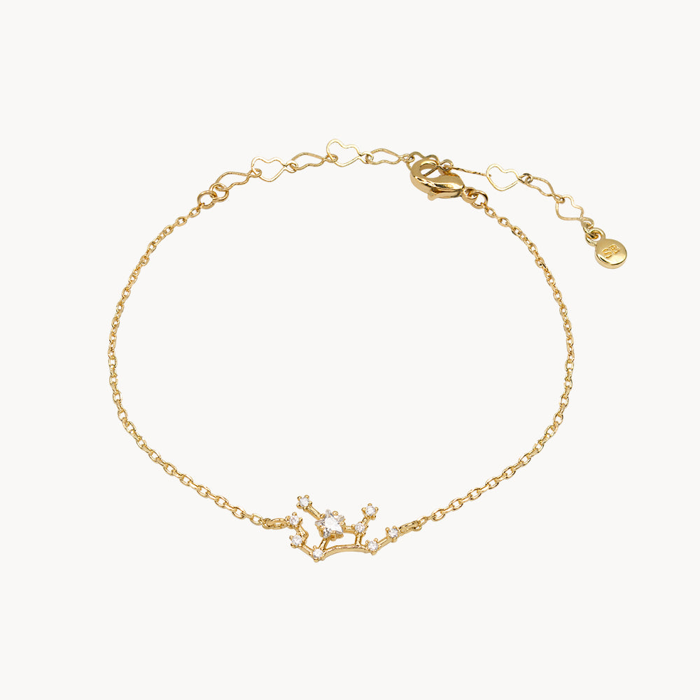 Zodiac Star Constellation Bracelet virgo gold