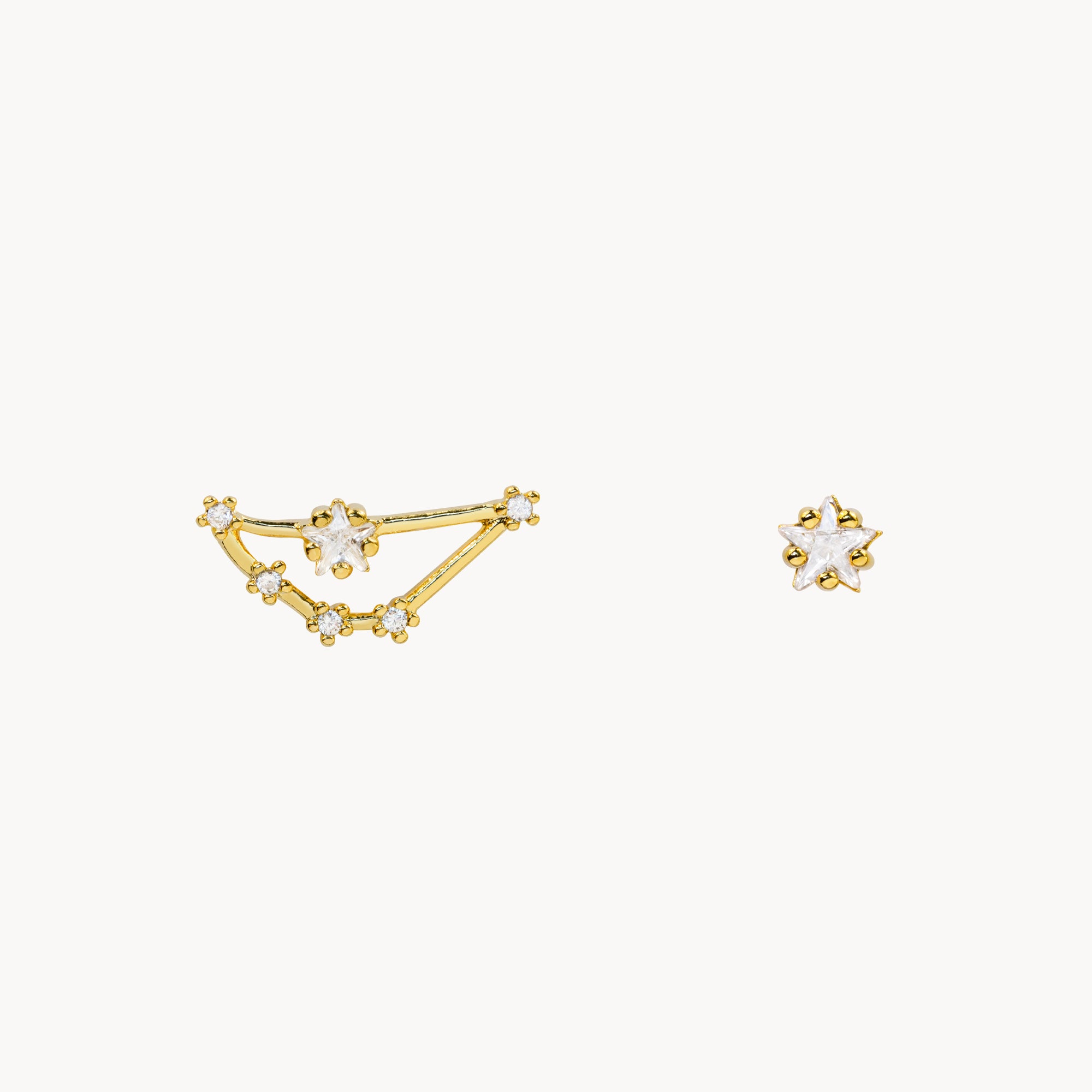 Zodiac Star Constellation Earring capricorn gold
