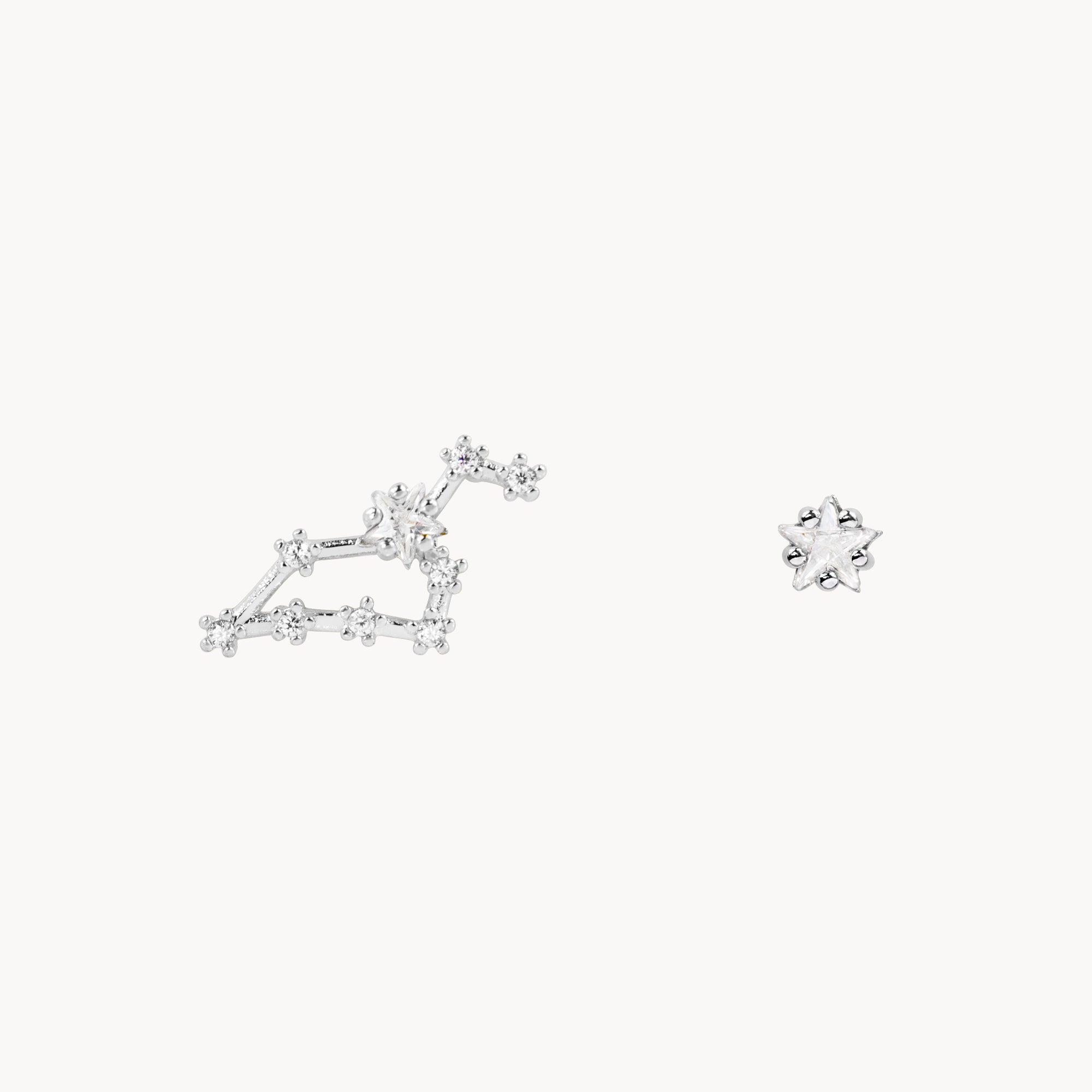 Zodiac Star Constellation Earring leo silver