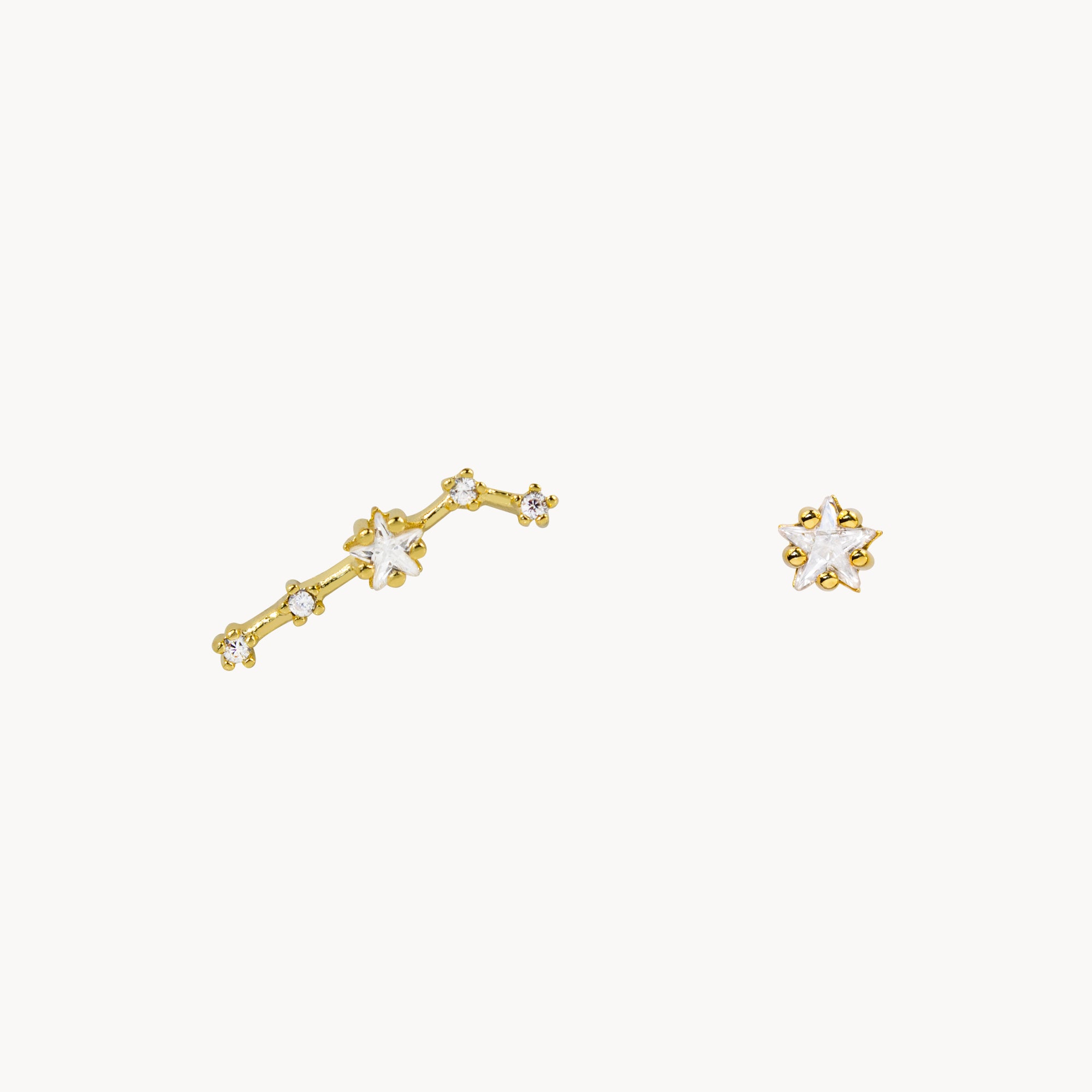 Zodiac Star Constellation Earring aries gold