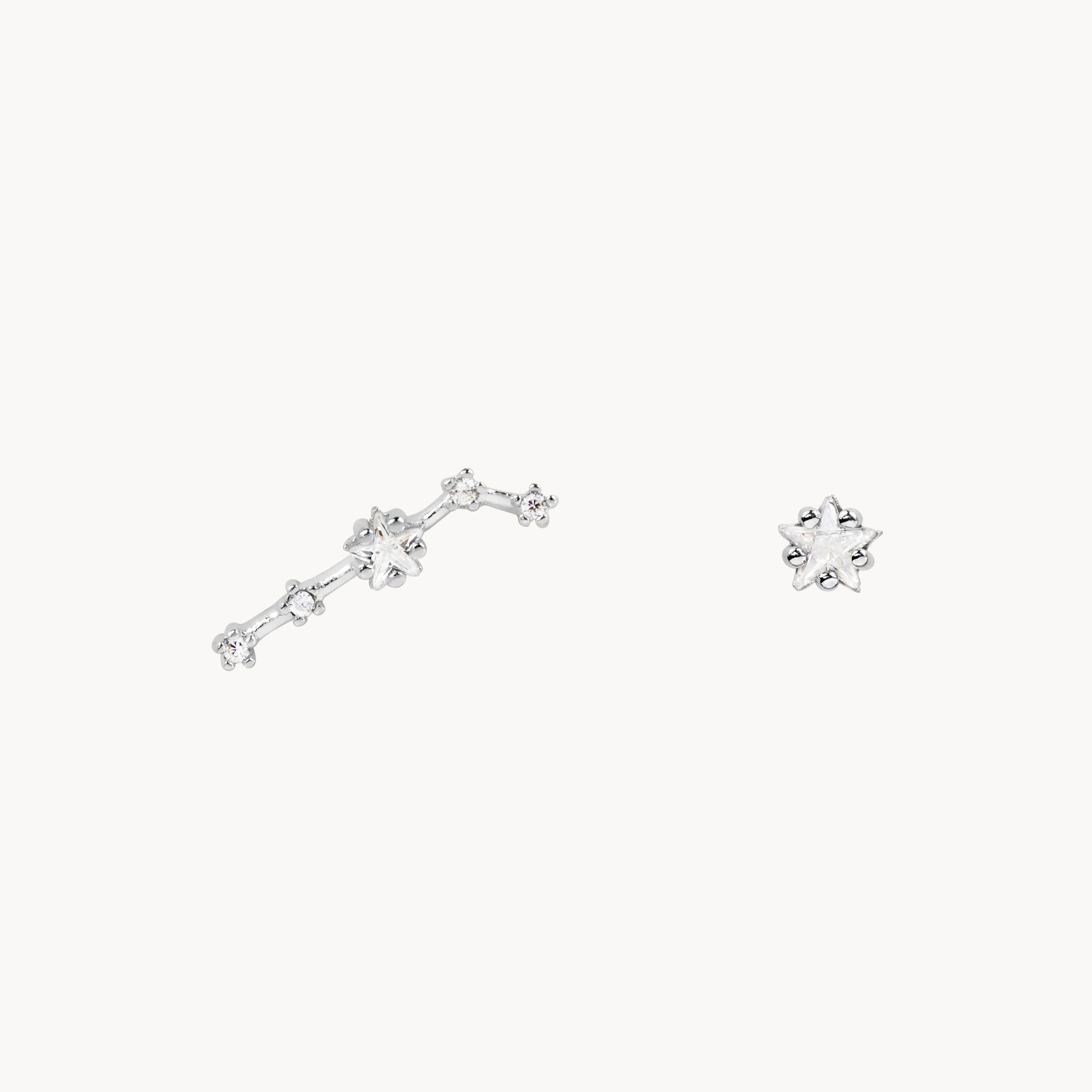 Zodiac Star Constellation Earring aries silver