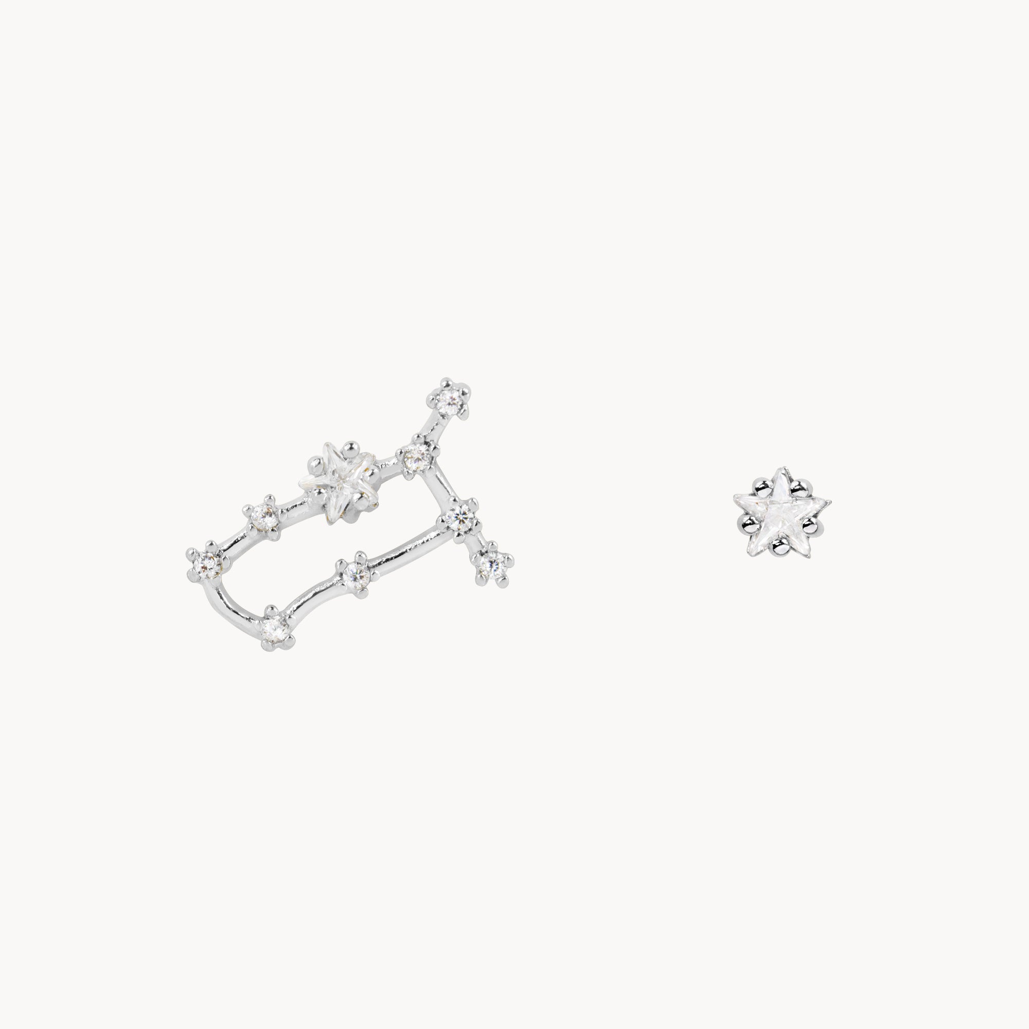 Zodiac Star Constellation Earring gemini silver