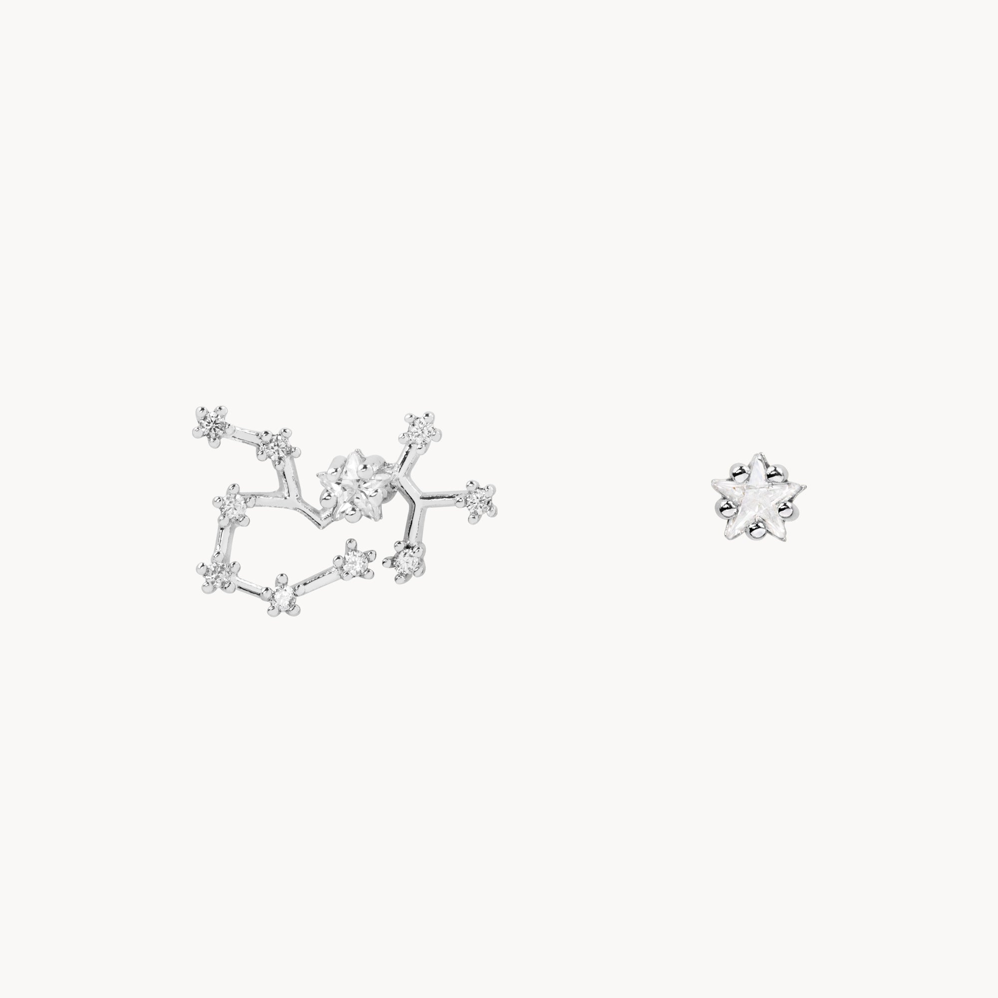 Zodiac Star Constellation Earring sagittarius silver