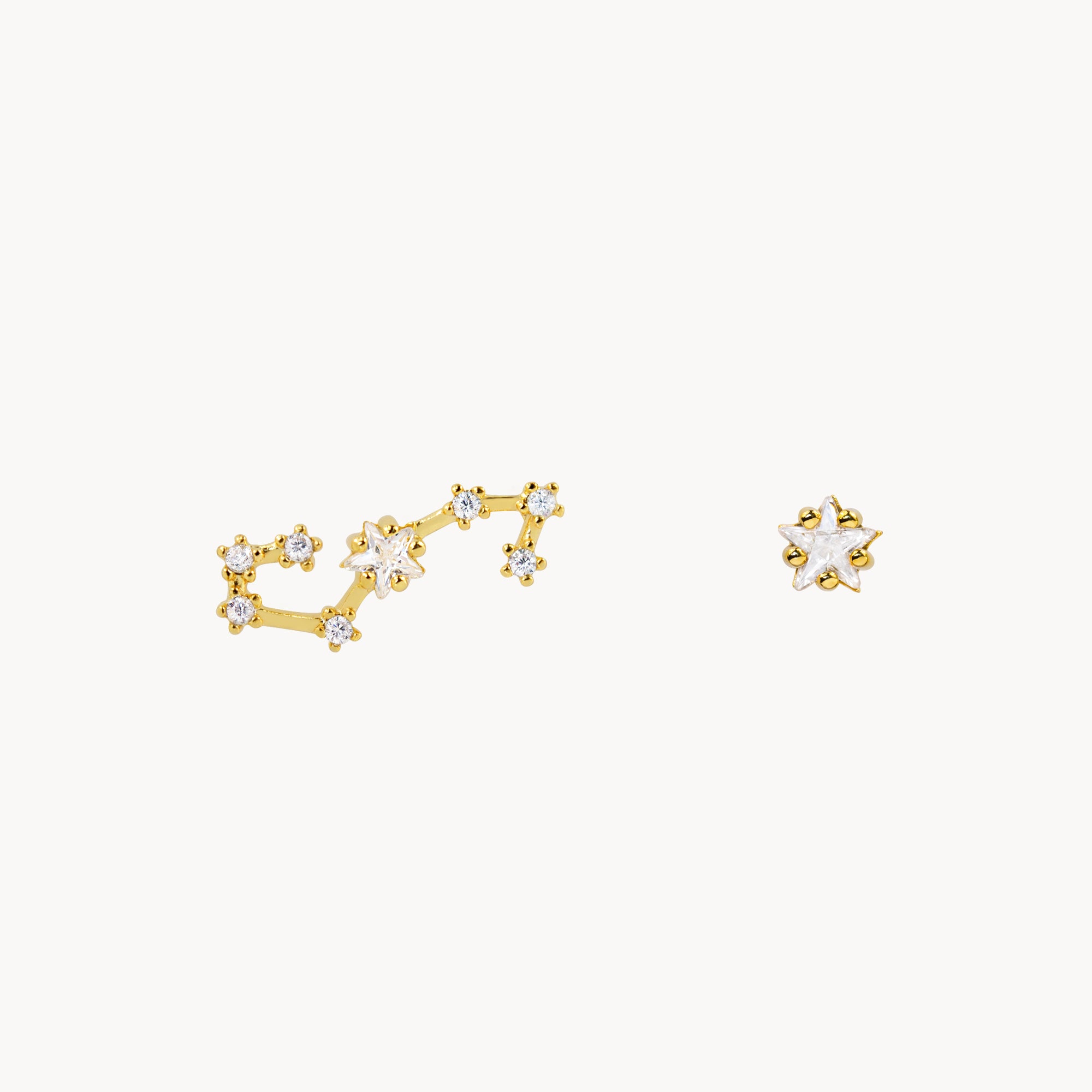 Zodiac Star Constellation Earring scorpio gold