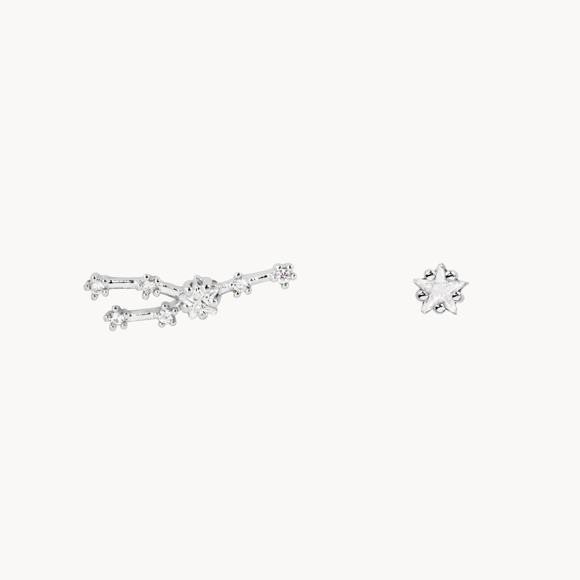 Zodiac Star Constellation Earring taurus silver