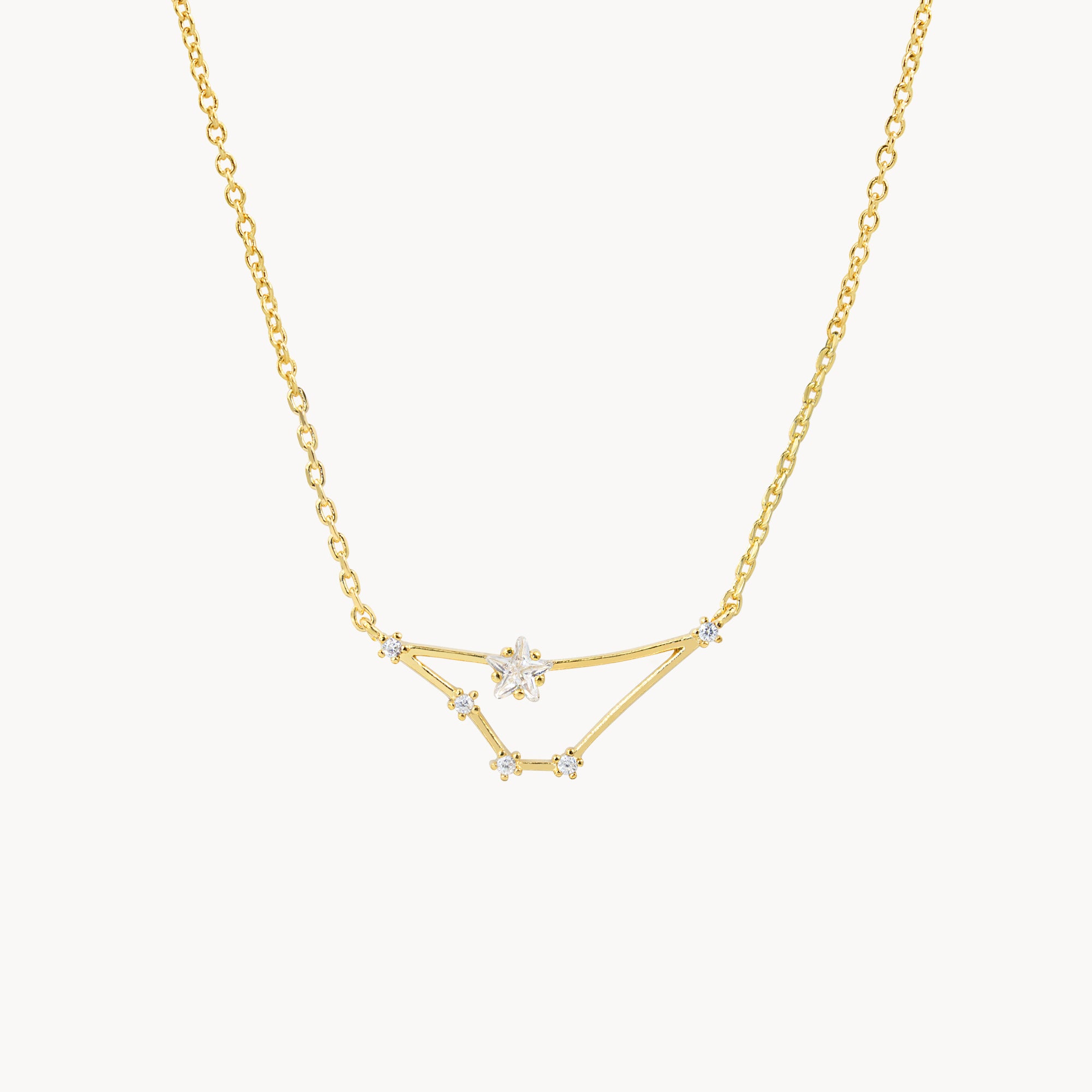 Zodiac Star Constellation Necklace capricorn gold